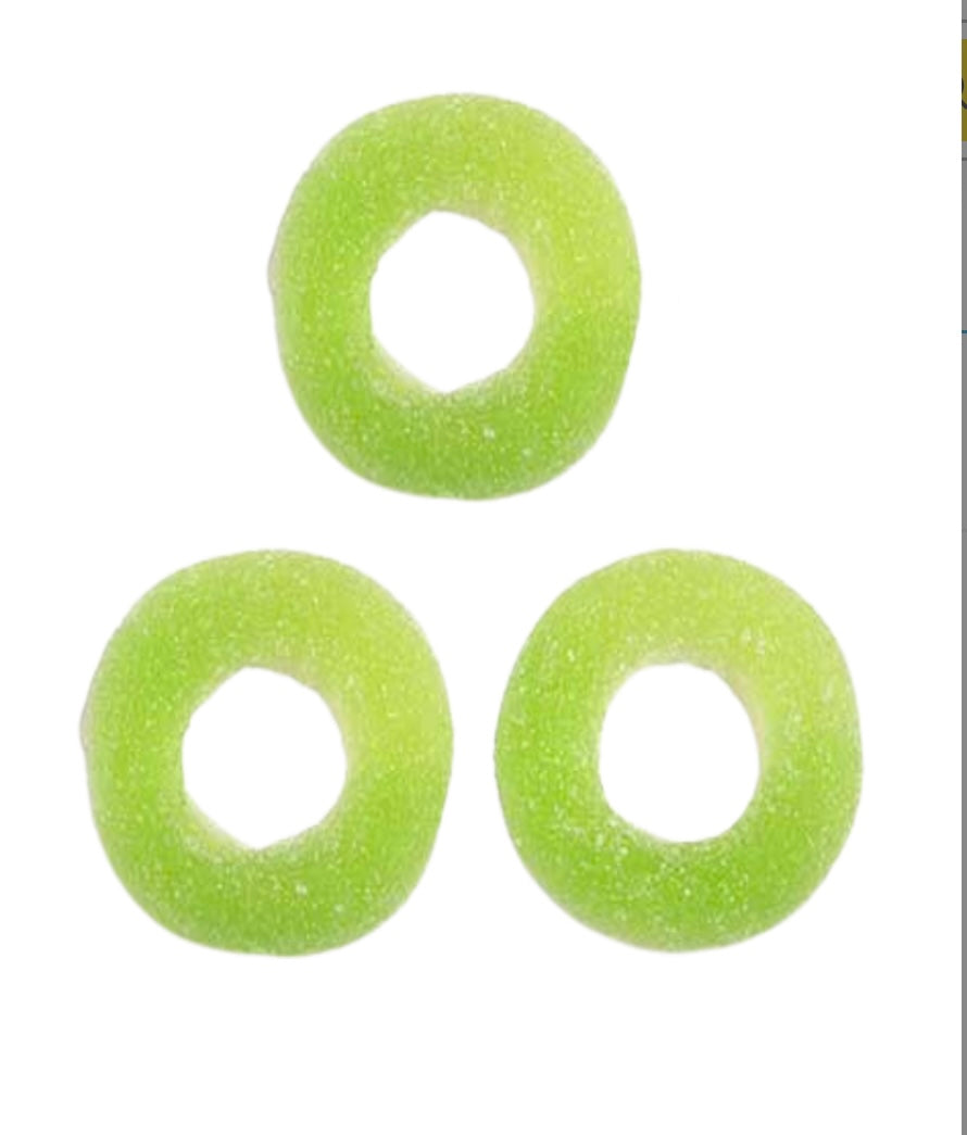 Sour apple rings 100g